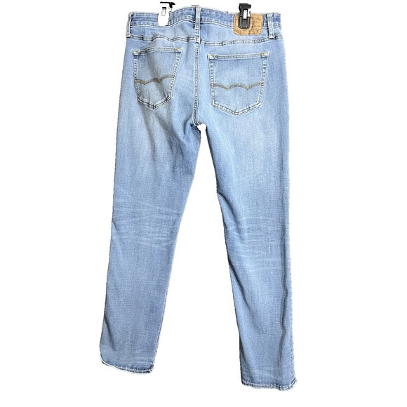 American Eagle Slim Straight Jeans Mens Size 32x34 Blue Denim Stretch Casual - Picture 3 of 16
